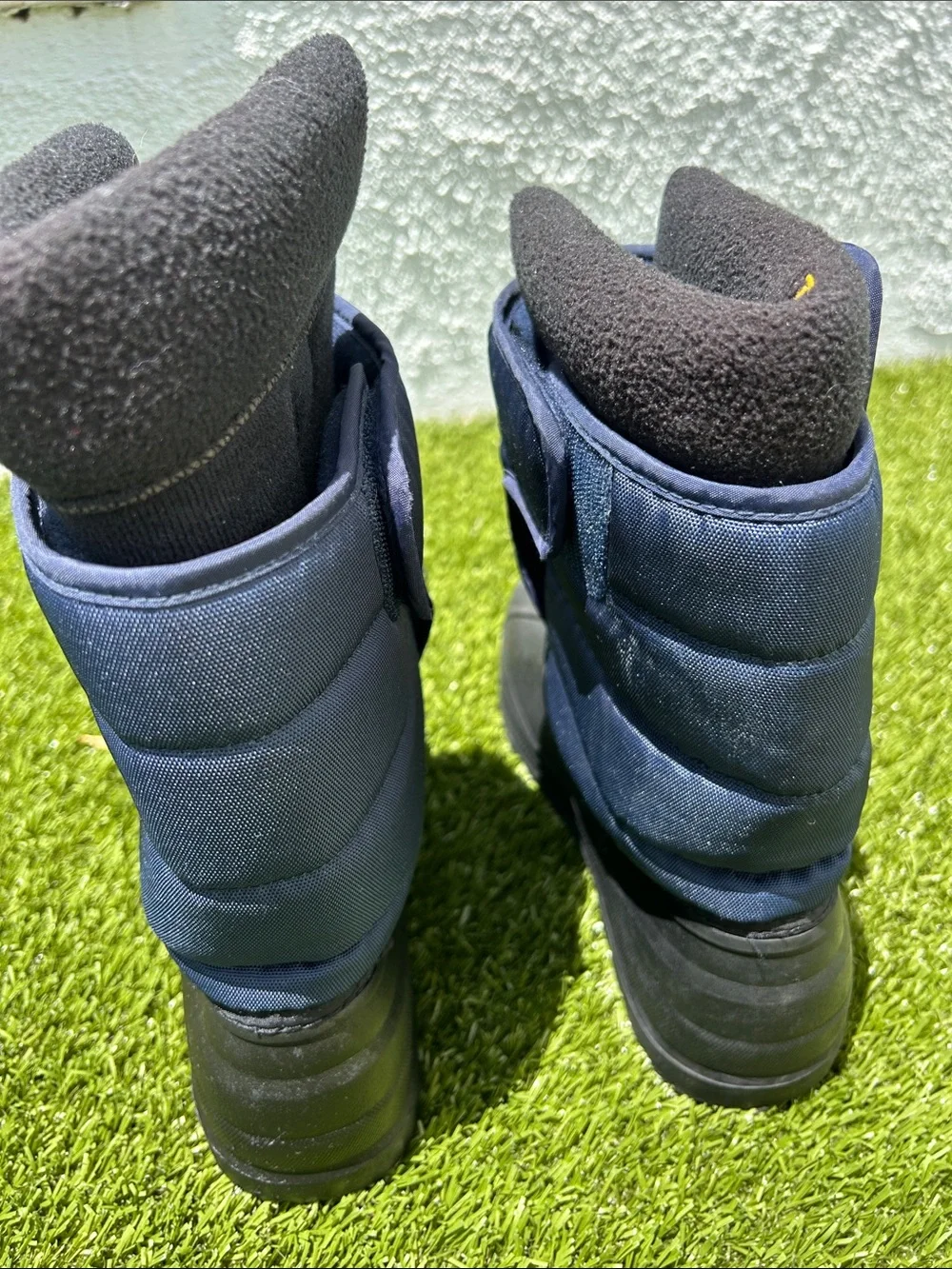 EUC Polo Ralph Lauren Unisex Navy & Black Winter Pull-On Boots